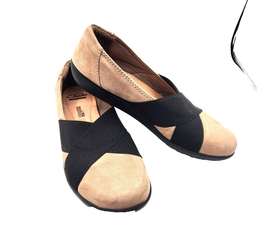 Mocassino Clarks Comfort donna taglia 7 Medora Jem fungo nabuk slip on comodo