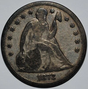 1872 $1 US Seated Liberty Dollar - Bild 1 von 8