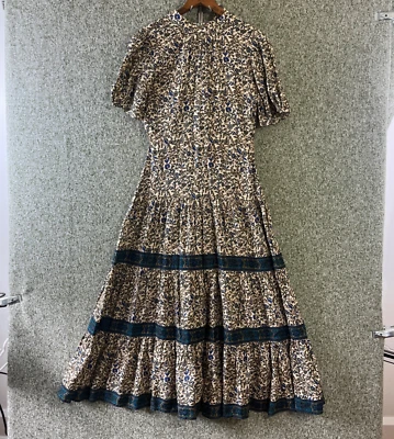 Miss Selfridge Dress Womens 2 Whimsigoth Floral Paisley Maxi Cottagecore - Image 1 of 4