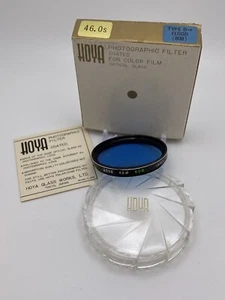Filtro de lente de color vidrio inundado tipo D Hoya 46.0s 80B azul Japón - Imagen 1 de 3
