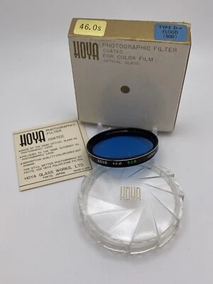 Hoya 46.0s Type D Flood Glass Colored Lens Filter 80B Blue Japan - Image 1 of 3