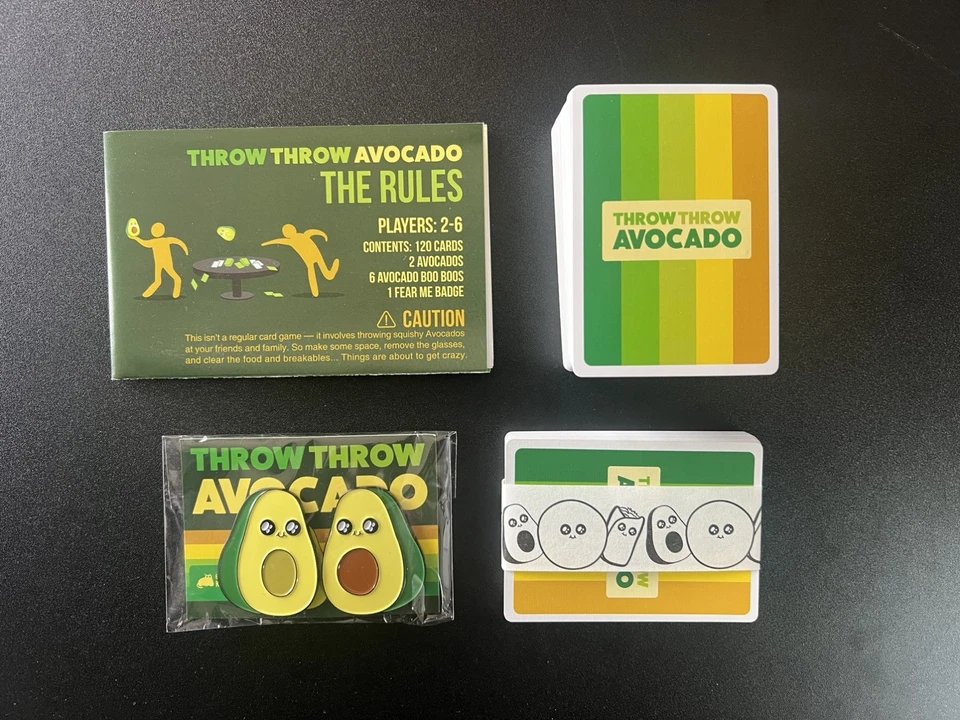 Lanzar cartas de juego de aguacate + expansión de bloque + alfileres, gatitos explosivos Foto 1 de 1