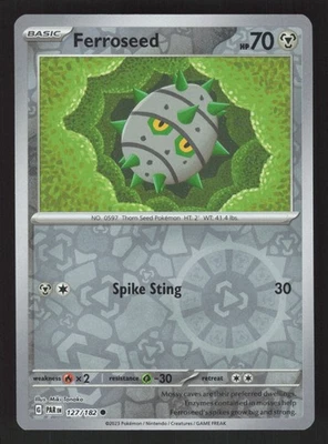 Ferroseed 127/182 Reverse Holo Pokemon SV04: Paradox Rift - Image 1 of 2