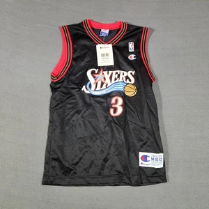 Vintage Allen Iverson Trikot Jugend Größe M Neu Mit Etikett Champion 76ers - Bild 1 von 13