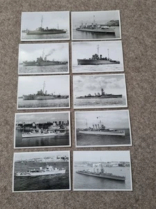 10 Original Royal Navy Warship Wright & Logan Library Photos 1920s-50s 14x9cm - Picture 1 of 12