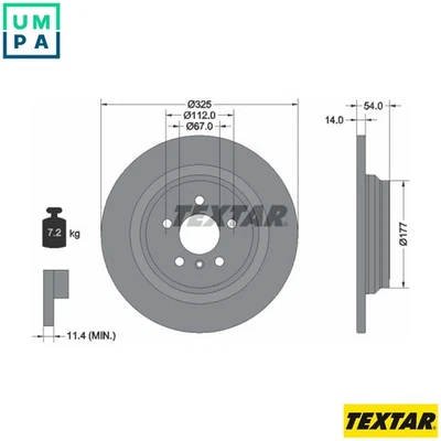 2x BRAKE DISC 92277405 FOR MERCEDES-BENZ BRABUS OM 651.960 2.1L 4cyl M-CLASS - Image 1 of 4