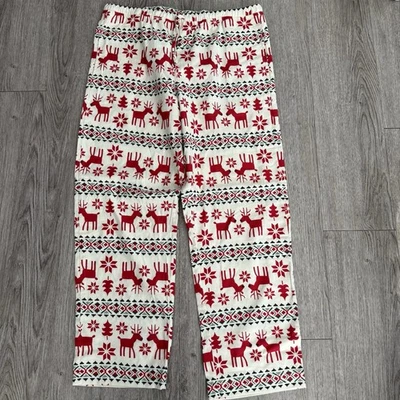 Hanna Andersson Unisex Dear Deer Holiday Christmas Flannel PJ Pajama Pants M - Image 1 of 4