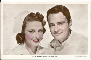 LARAINE DAY LEW AYRES ORIGINAL VINTAGE UK ISSUED UNUSED RPPC - Picture 1 of 1