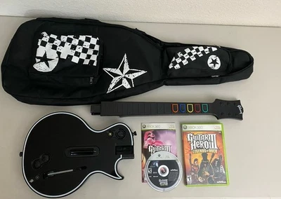 Guitar Hero 3 Les Paul Wireless Controller Xbox 360 Game Bundle Tested Works - Image 1 of 4