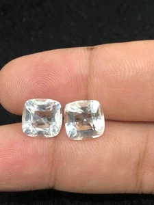 6.65 Carats Rare Natural Pollucite Gemstone Pair from Afghanistan,For Jewellery - Picture 1 of 5