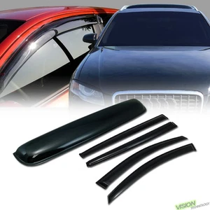 For 11-16 Sportage Smoke Sun Rain Guard Window Visors w/Moonroof Roof Deflector - Picture 1 of 2