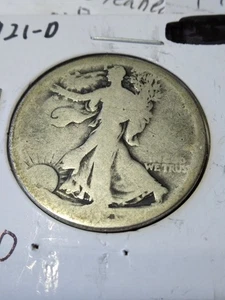 KEY DATE 1921-D WALKING LIBERTY HALF DOLLAR G DETAILS - Picture 1 of 2