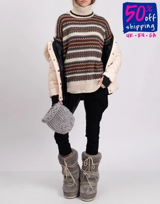 RRP€177 SOLOTRE Pullover Jumper One Size Cashmere Angora Alpaca & Wool Blend - Image 1 of 4