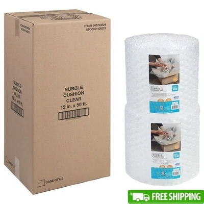 Bubble Cushion Wrap Extra Strength 2-Pack Large Bubble Protection Shipping New - Image 1 of 4