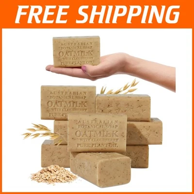 Pack of 8 Triple Milled Oat Milk Soap Bars with Shea Butter & Cloudberry - Image 1 of 4