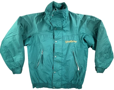 Chaqueta de Colección Honda GoldWing Para Hombre Pequeña Verde Acolchada Forrada Hecha en EE. UU. Abrigo Años 80 Foto 1 de 4