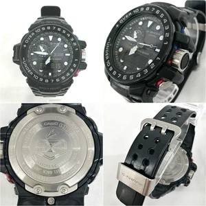 Orologio Uomo CASIO G-SHOCK GWN-1000B-1AJF GULFMASTER Radio Solare Nero Ottimo - Foto 1 di 14