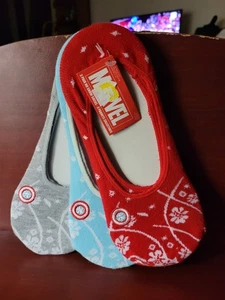 Nuevos calcetines Marvel para mujer No Show 3 pares Capitán América - Imagen 1 de 1