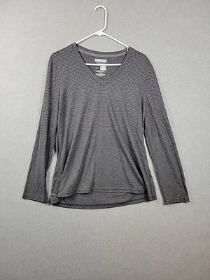 Camiseta deportiva Adidas Aeroknit gris carbón LS V cuello mujer plus XXL elástica  Foto 1 de 4