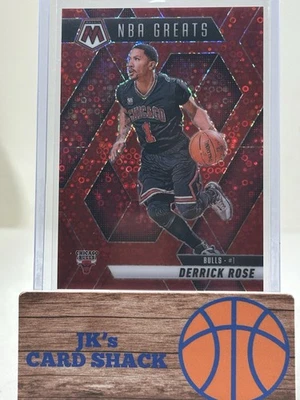 2024-25 Panini Mosaic Derrick Rose NBA Greats Fast Break Red /99 #292 - Image 1 of 3