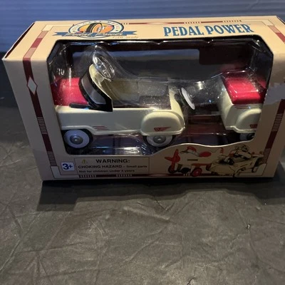 Golden Wheels Pedal Power Car with Trailer Diecast Metal Vintage.  New in Box - Image 1 of 4