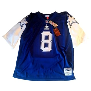 100% Authentic Troy Aikman #8 NFL ThrowBack Mitchell & Ness 1995 Trikot (3XL)  - Bild 1 von 8