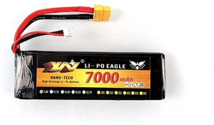 1x 7.4V 7000Mah Lipo Battery Xt60 for 1/16 Henglong Rc Tanks Remote Control Cars - Picture 1 of 7