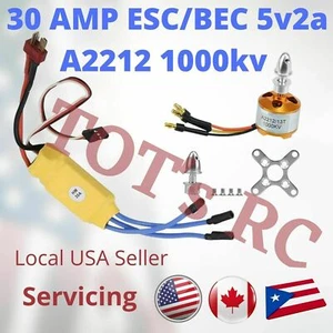 A2212 1000KV Motor 30AMP ESC 30a ESC 3s ESC DEANS | XT60 rc airplane heli drone - Picture 1 of 10