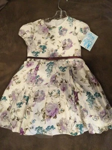 NWT Luli & Me Girls Sz 8 Rose Lilac Dress  - Picture 1 of 4