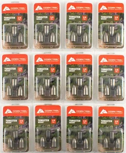 (LOT OF 12) OZARK TRAIL TUNGSTEN WEIGHTS 3/8OZ TWS38-N NATURAL - Picture 1 of 3