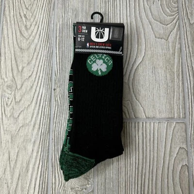 Calcetines Boston Celtics Logo Crew 3 Pares Para Hombre Talla 6-12 NBA U Verde Gris Negro Nuevos Foto 1 de 4