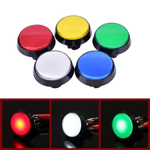 60mm LED Light Big Round Arcade Video Game Player Push Button Switch LampD^a5 - Picture 1 of 10