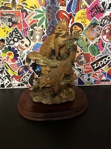 Adorno Par de Zorros - Colección Estudios de la Naturaleza Leonardo. - Imagen 1 de 10