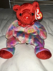 JULY the Birthday Bear - TY Beanie Baby - MWMTs Stuffed Animal Toy Vintage - Picture 1 of 6