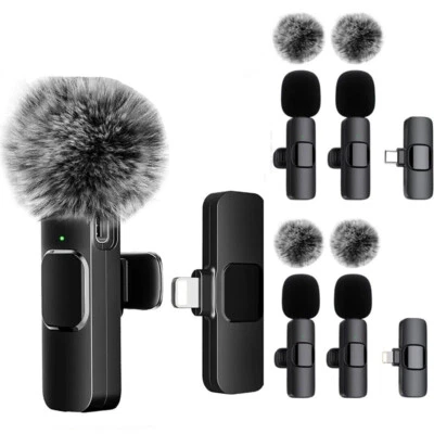 Kabellos Lavalier Mikrofon Wireless Mini Ansteckmikrofon für iPhone & Android RF - Bild 1 von 4