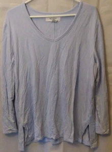 Workshop Republic Clothing Women's Top Sz XL Sweatshirt V-Neck Pastel Blue Knit - Picture 1 of 4