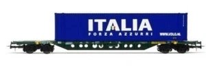 RIVAROSSI "HR6617 FS CEMAT CONTAINER WAGON ""ITALIA"" EP.V-VI 1:87" - Picture 1 of 1