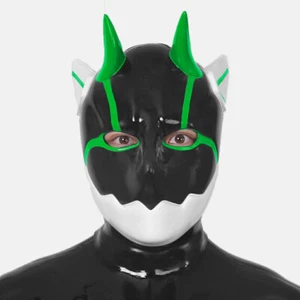 FURRJOI Silicone Green BDSM Shark Mask Head Hood Headgear Cosplay Party Costume - Picture 1 of 6