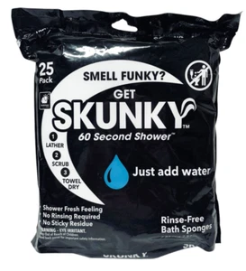 Skunky Badetücher ohne Ausspülen, reinigt ohne Dusche Großartig 25 Stück Neu in Verpackung - Bild 1 von 6