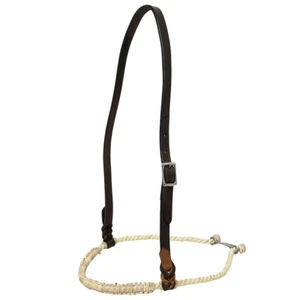 KK Comfytack Western Horse Round Nose Caveson Genuine Leather Noseband - Picture 1 of 8
