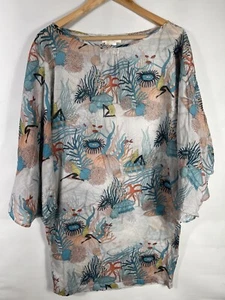 Paul & Joe Women's Size 36 Multicolor Sheer Dolman Dress - Picture 1 of 14