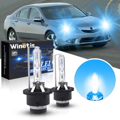 D2S HID 8000K For Acura TSX 2004-2014 Factory OEM Headlight Replacement Bulbs - Image 1 of 4