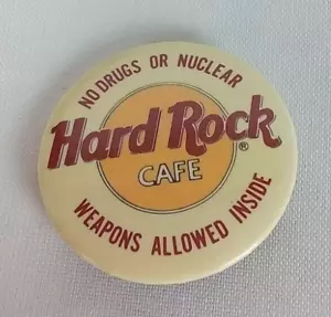 Hard Rock Cafe Logo Pinback Button Mexico - Picture 1 of 4