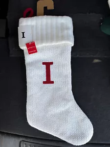 Christmas Stocking TARGET Wondershop, White Knit 20" Letter "I", New w/ Tags! - Picture 1 of 1