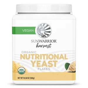 SUN WARRIOR HARVEST ORGANIC NUTRITIONAL YEAST FLAKES 300G (BEST BEFORE 6/25) - Picture 1 of 2