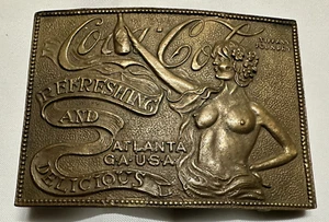 Coca Cola Atlanta Ga. RARE TIFFANY NEW YORK BELT BUCKLE - FREE SHIPPING - Picture 1 of 1