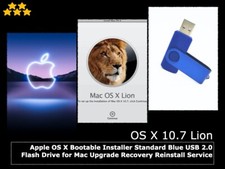 OS X 10.7 Lion Installer Bootable USB Recovery Upgrade Reinstall Service Macs