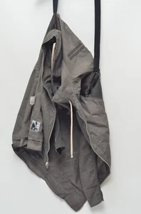 Rick Owens Women's Grey Cotton Dyed Full Zip Hooded Jacket Size L Made in Italty - Picture 1 of 18