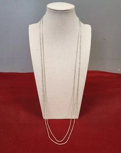 Collana tono argento catena multi serpente extra lunga - Foto 1 di 8