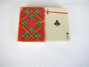 TARTAN Vintage playing cards Red - Picture 1 of 1